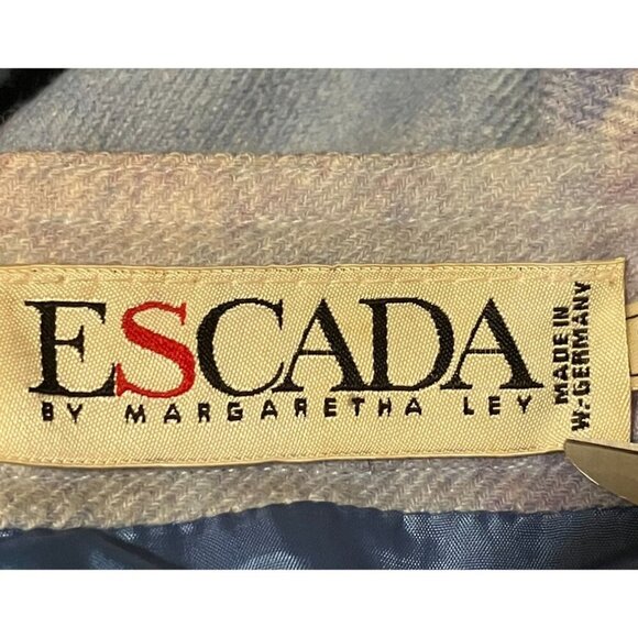 Vintage Escada Nordic Fairy Winter Scene Maxi Skirt S Wool Blend Snowflake Star - Picture 8 of 13